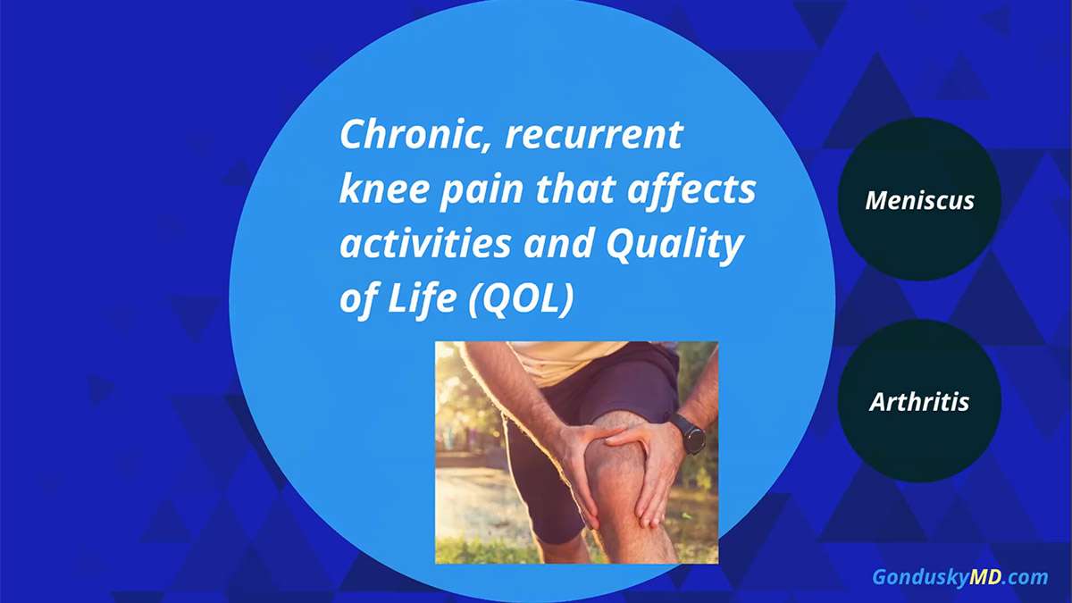 What causes knee pain? Learn about knee anatomy, knee meniscal tears and knee arthritis 