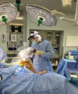 Robotic knee replacement surgery performed by Doctor Gondusky