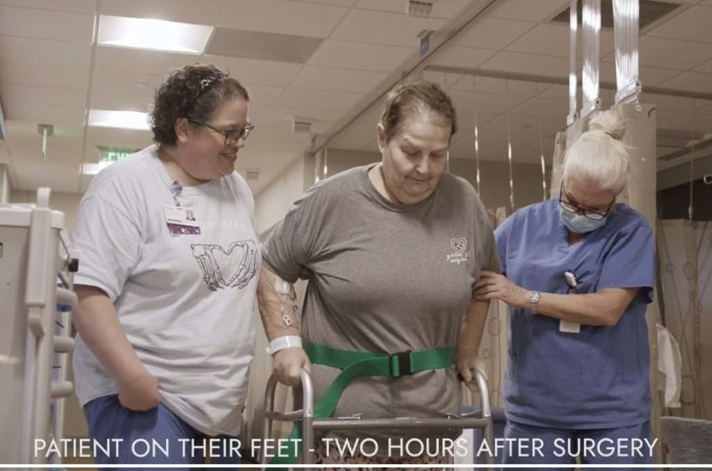 Walking after hip or knee replacement